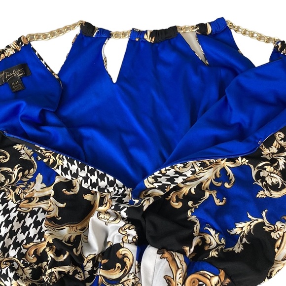 Thalia Sodi Wide Leg Chain Halter Neckline Jumpsuit - Picture 6 of 15